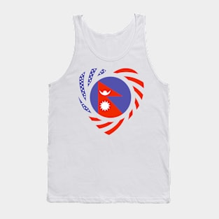 Nepalese American Multinational Patriot Flag (Heart) Tank Top